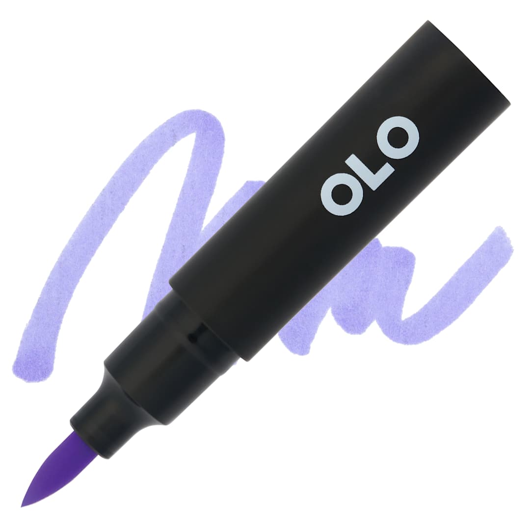 Open in modal - Olo Brush-Tip Half Marker - B1.4, Wild Violet - Marker and Swatch