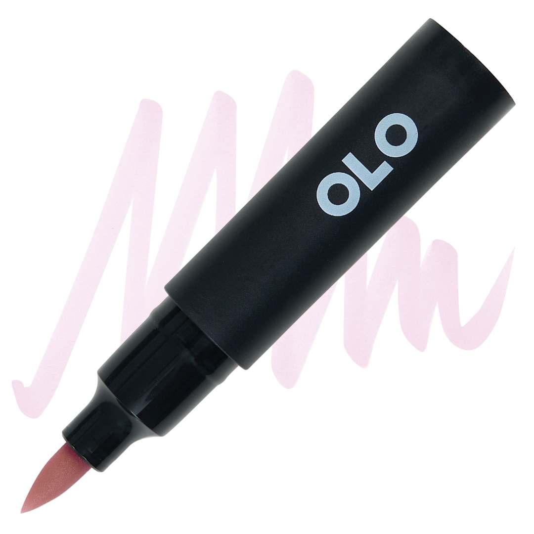 Open in modal - Olo Brush-Tip Half Marker - V4.1 Wild Geranium marker and swatch
