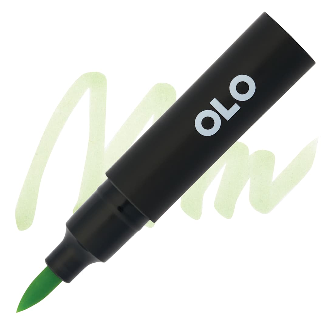 Open in modal - Olo Brush-Tip Half Marker - G5.1, Sugar Pea - Marker and Swatch