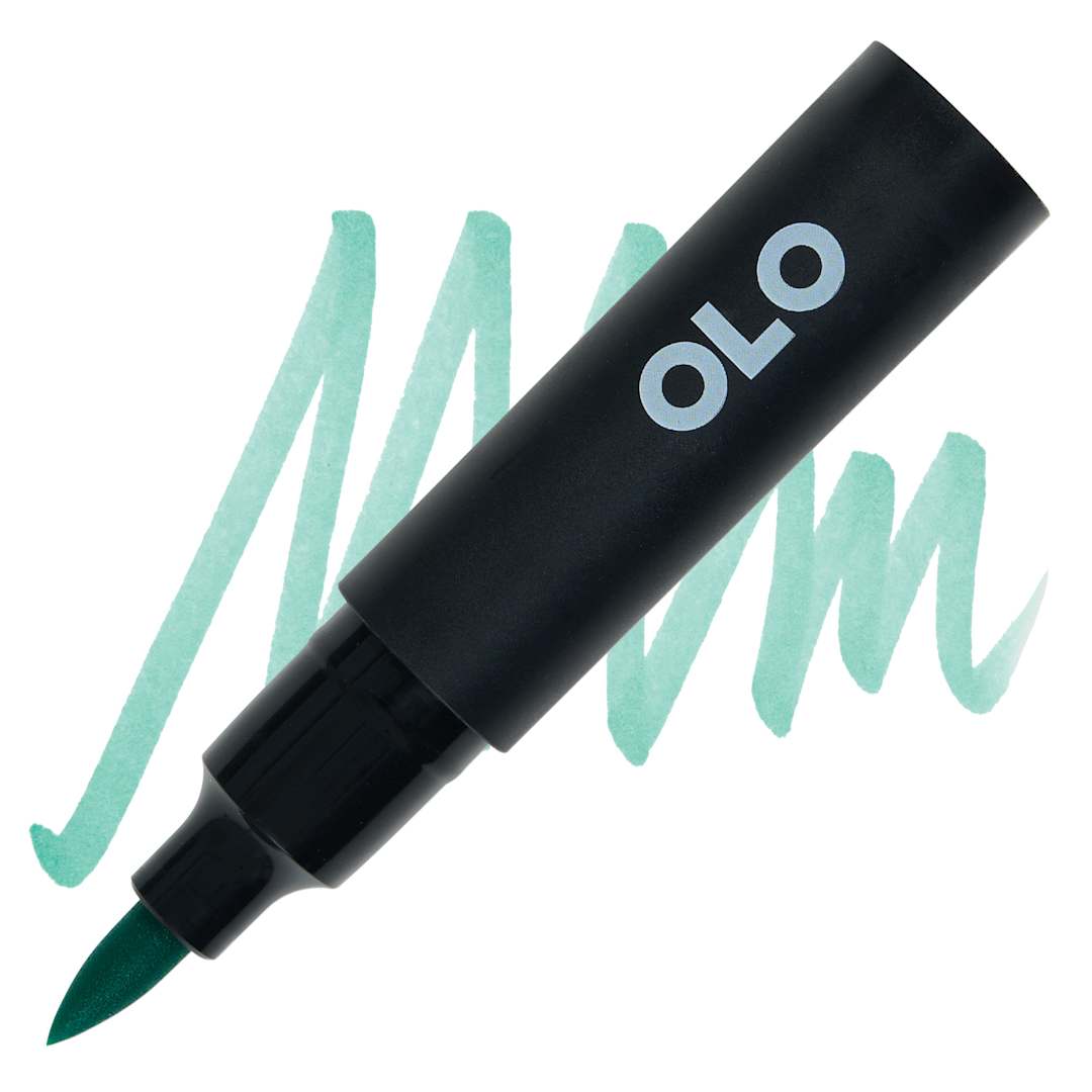 Open in modal - Olo Brush-Tip Half Marker - BG2.4 Fluorite swatch and marker and swatch