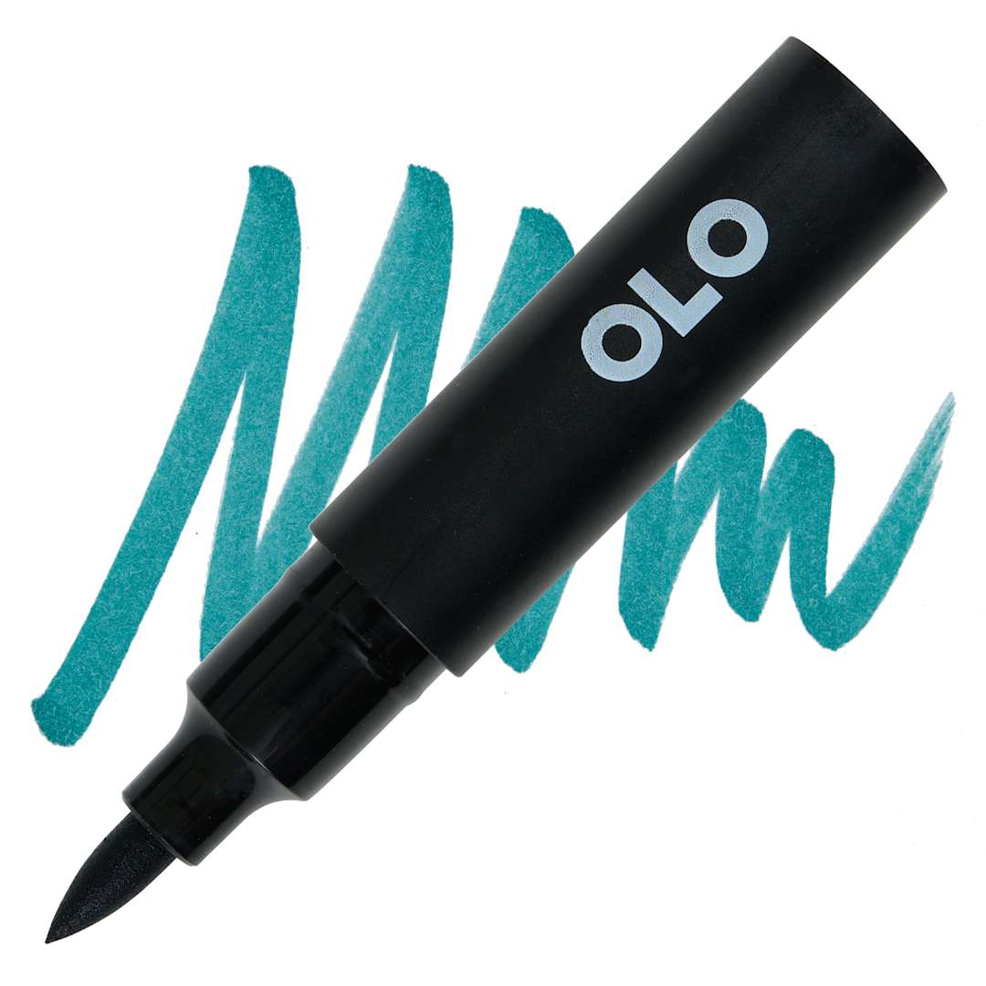 Open in modal - Olo Brush-Tip Half Marker - BG2.7 Peacock marker and swatch