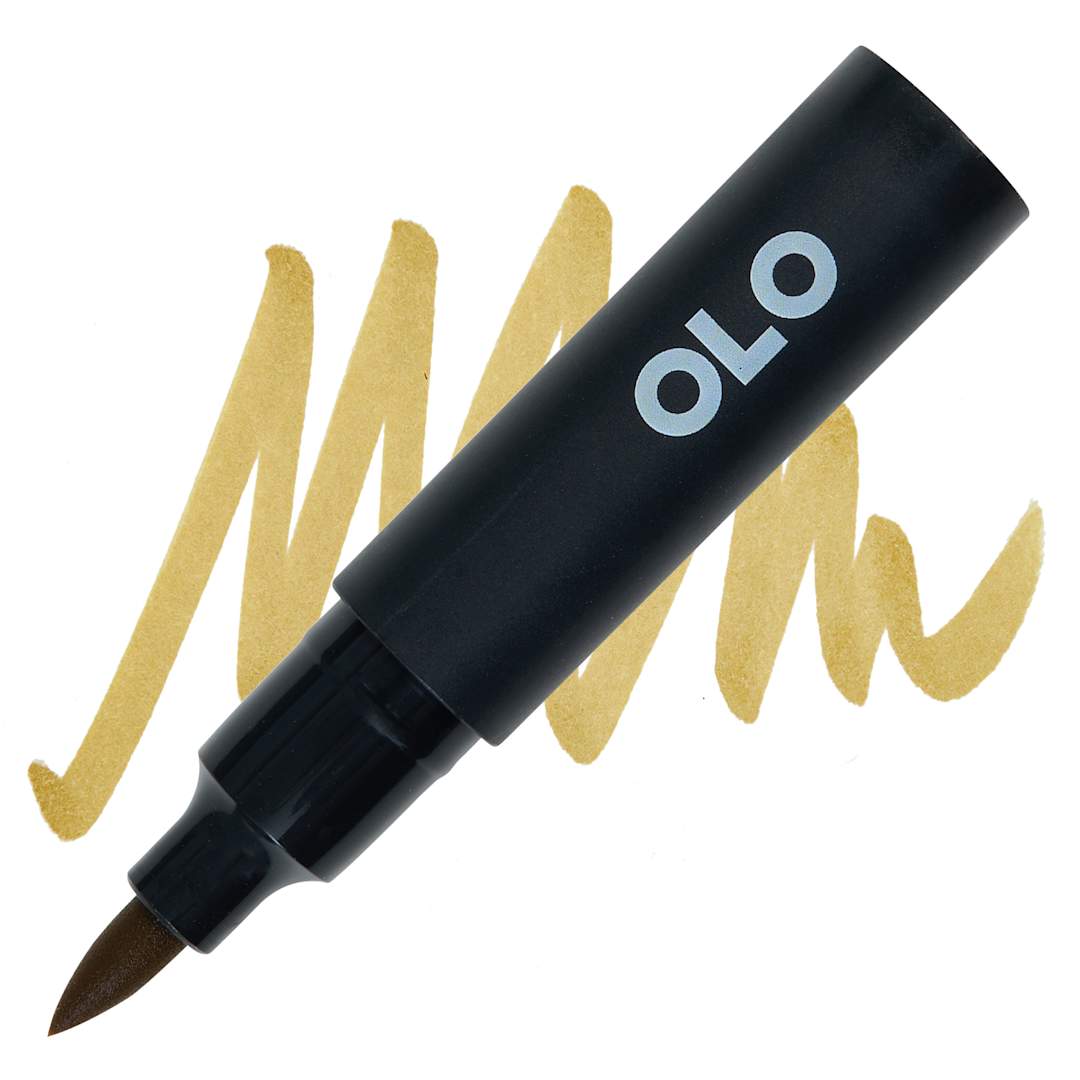 Open in modal - Olo Brush-Tip Half Marker - Y8.6 Fennel Seed marker and swatch