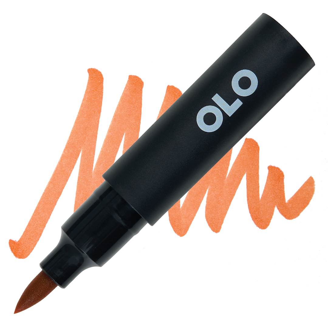 Open in modal - Olo Brush-Tip Half Marker -  O2.5 Caramel marker and swatch
