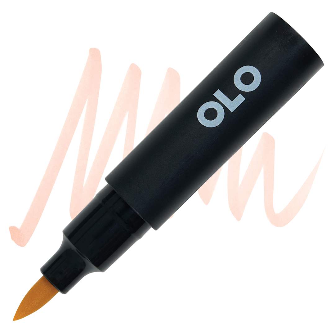 Open in modal - Olo Brush-Tip Half Marker -  OR3.2 Cashew marker and swatch