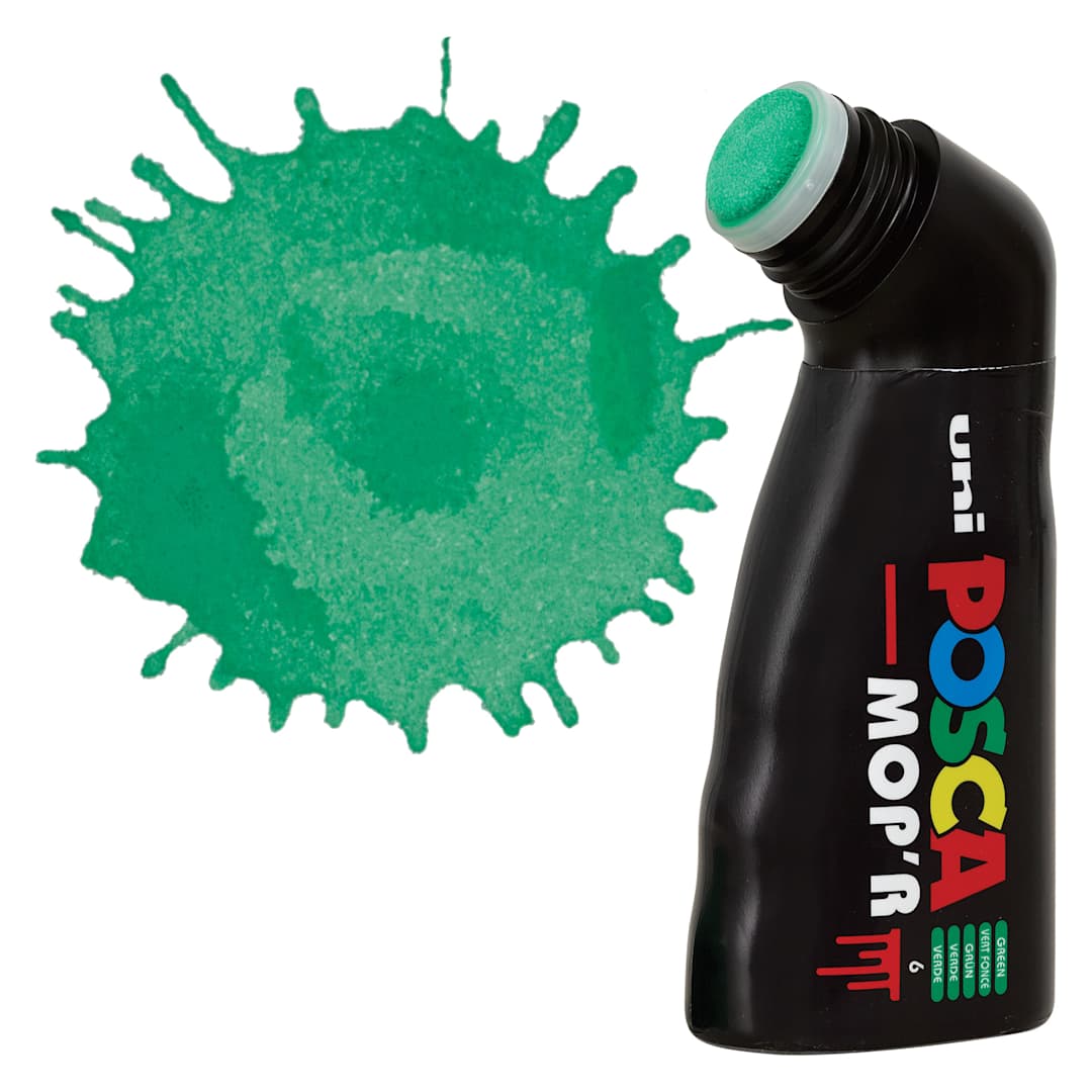 Open in modal - Posca Mop'r Paint Marker - Green, marker with swatch