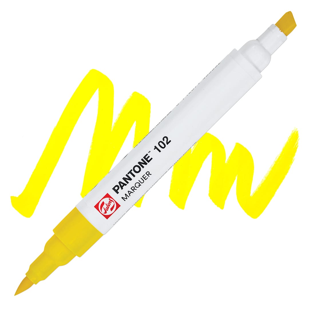 Open in modal - Pantone Dual Tip Marker - 102, swatch and marker