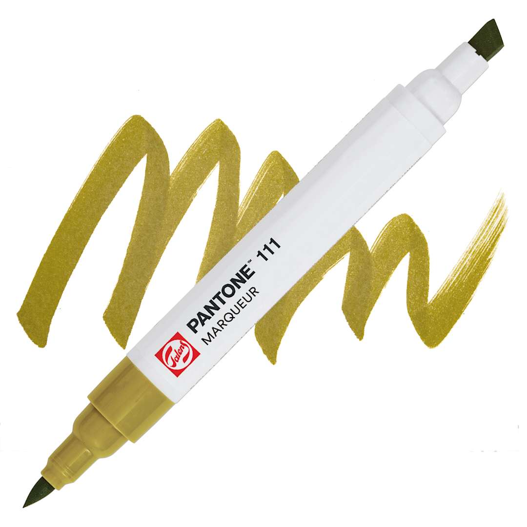 Open in modal - Pantone Dual Tip Marker - 111, swatch and marker