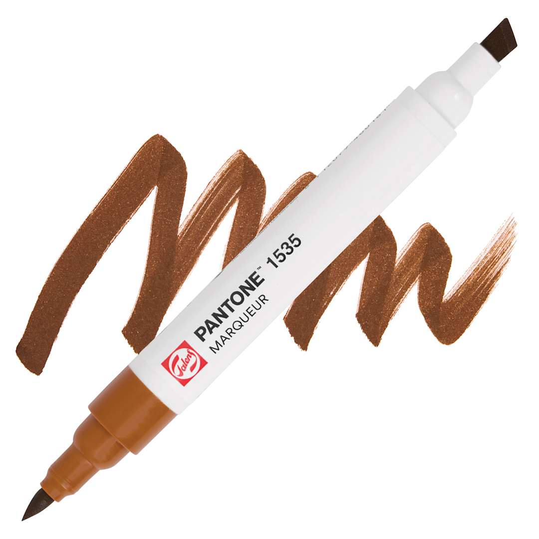 Open in modal - Pantone Dual Tip Marker - 1535, swatch and marker