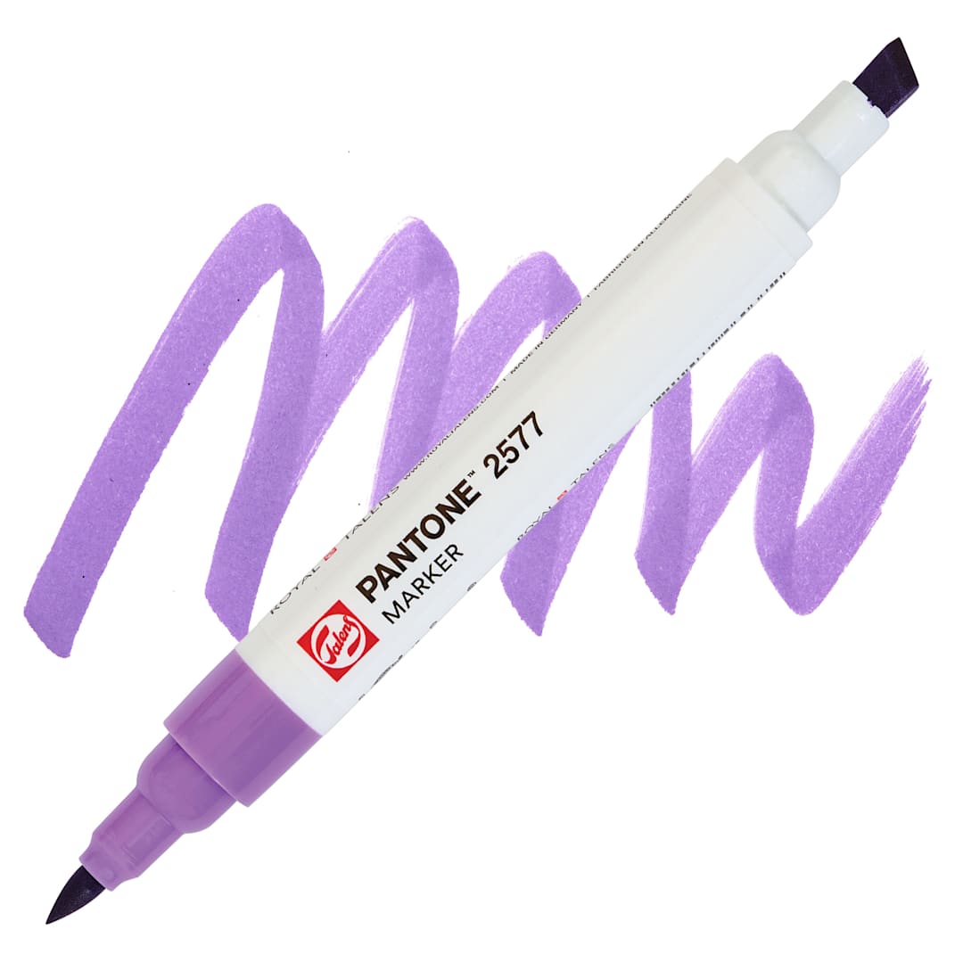 Open in modal - Pantone Dual Tip Marker - 2577, swatch and marker