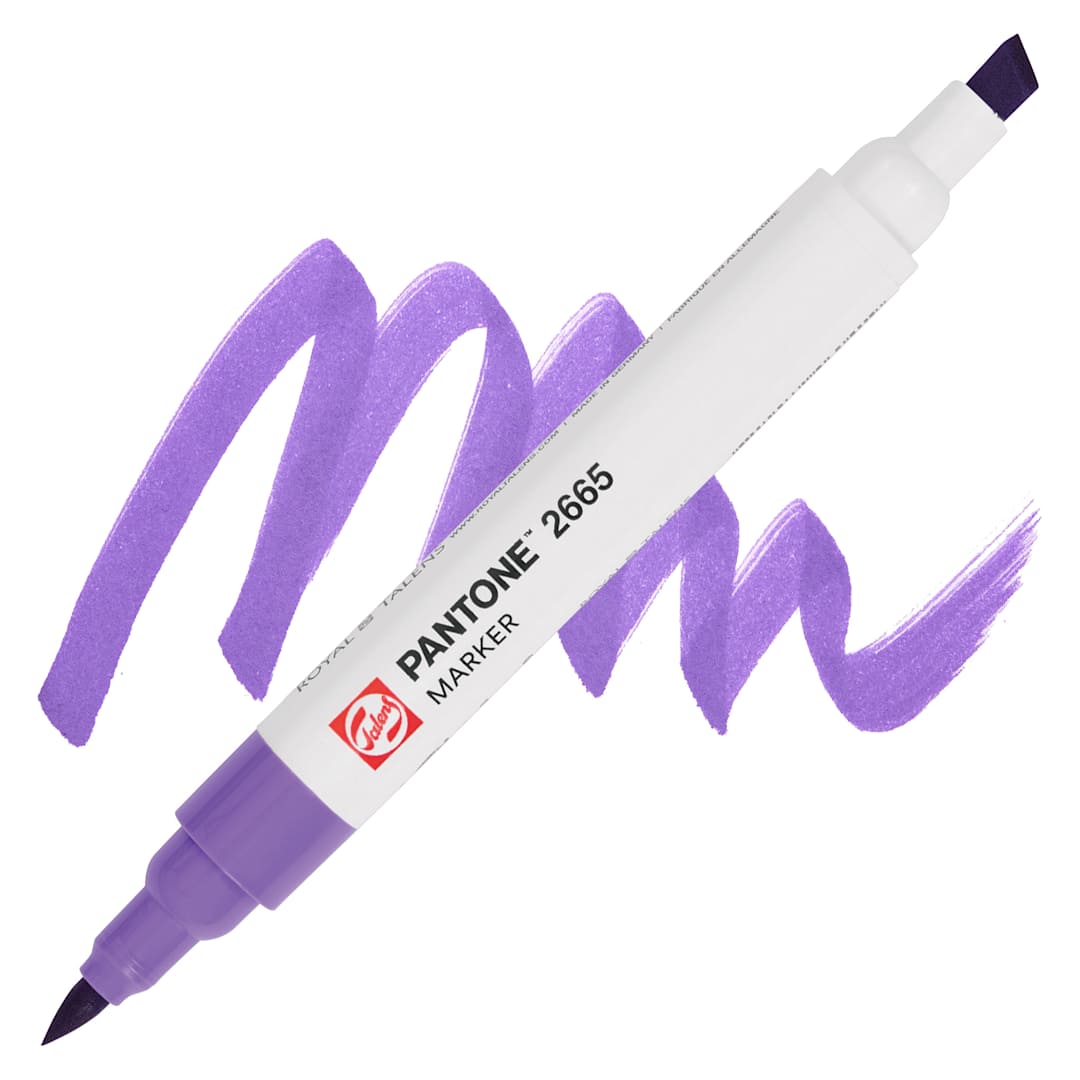 Open in modal - Pantone Dual Tip Marker - 2665, swatch and marker