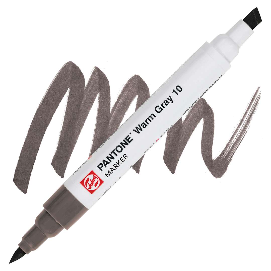 Open in modal - Pantone Dual Tip Marker - Warm Gray 10, swatch and marker