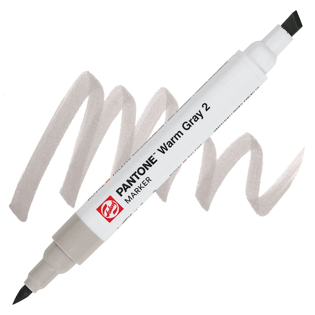 Open in modal - Pantone Dual Tip Marker - Warm Gray 2, swatch and marker