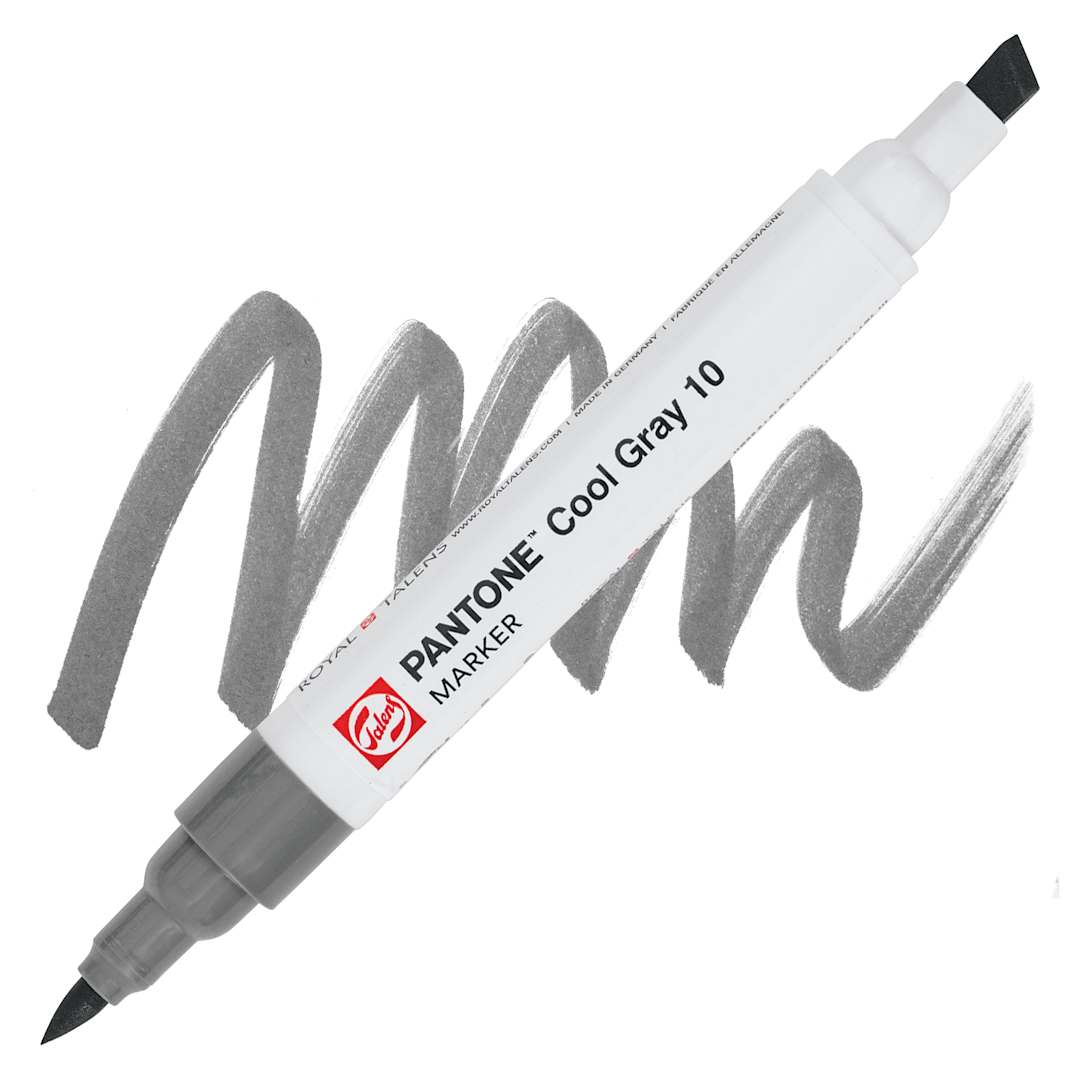 Open in modal - Pantone Dual Tip Marker - Cool Gray 10, swatch and marker