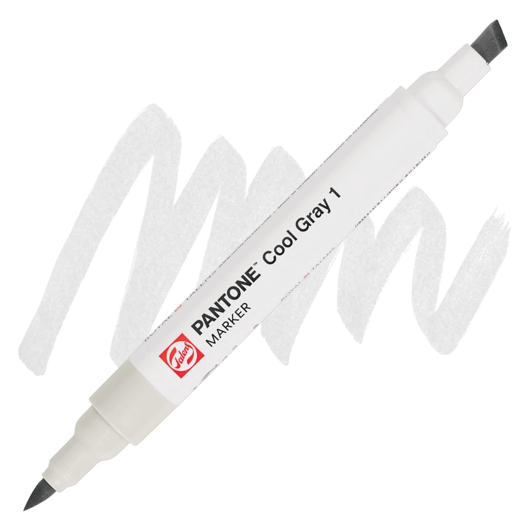 Open in modal - Pantone Dual Tip Marker - Cool Gray 1, swatch and marker