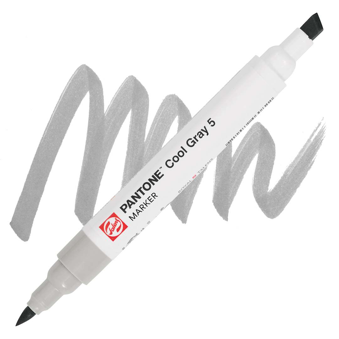 Open in modal - Pantone Dual Tip Marker - Cool Gray 5, swatch and marker