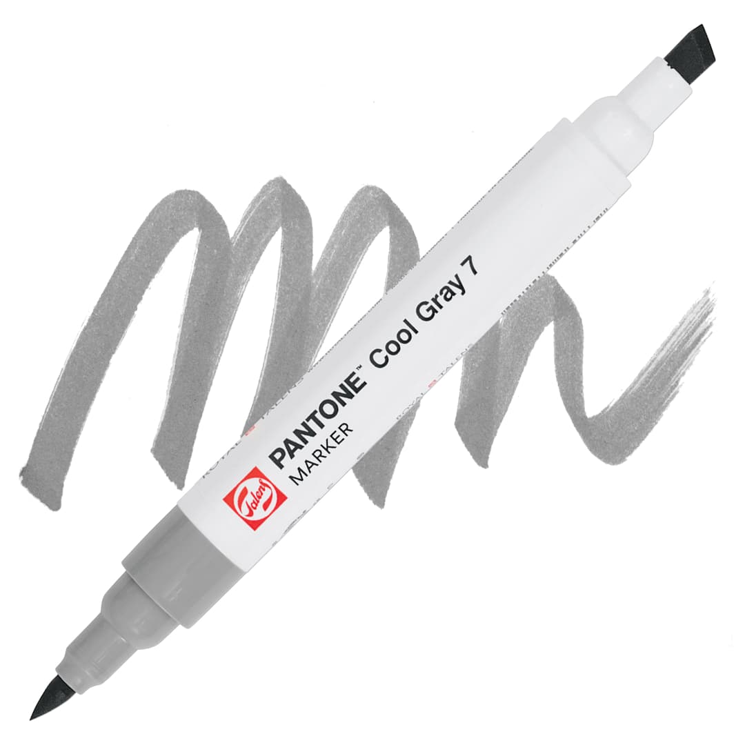 Open in modal - Pantone Dual Tip Marker - Cool Gray 7, swatch and marker