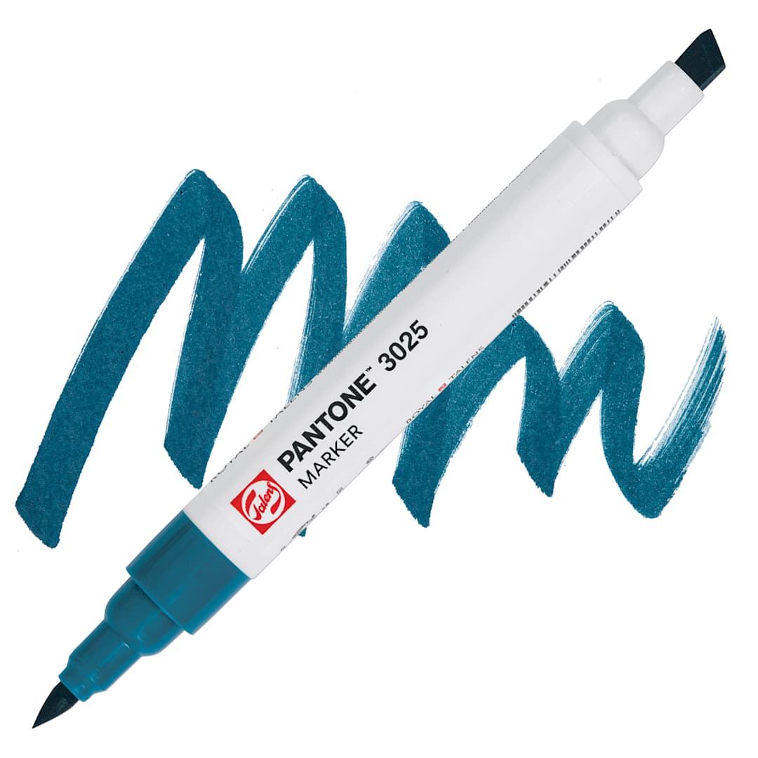 Open in modal - Pantone Dual Tip Marker - 3025, swatch and marker