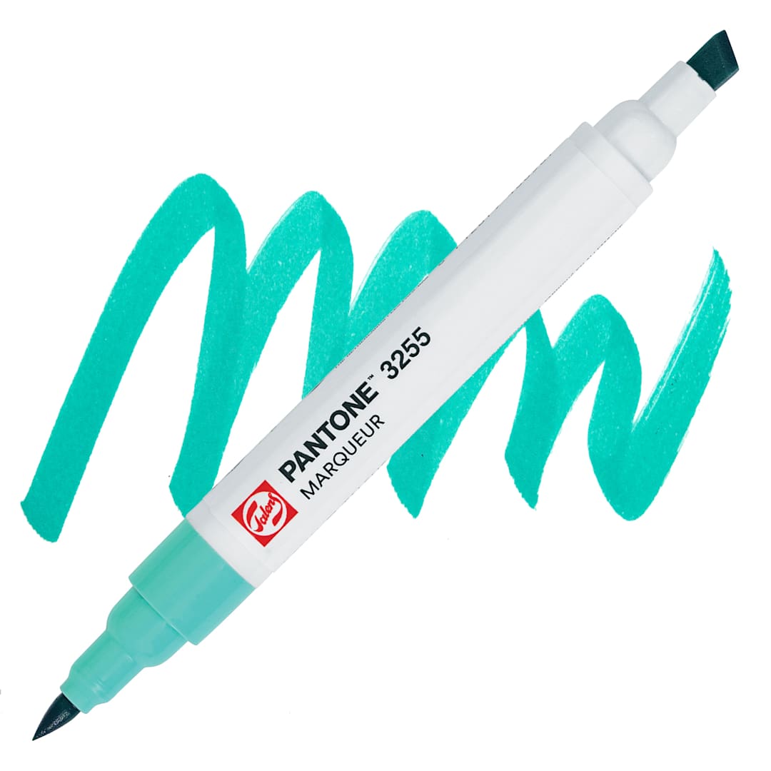 Open in modal - Pantone Dual Tip Marker - 3255, swatch and marker