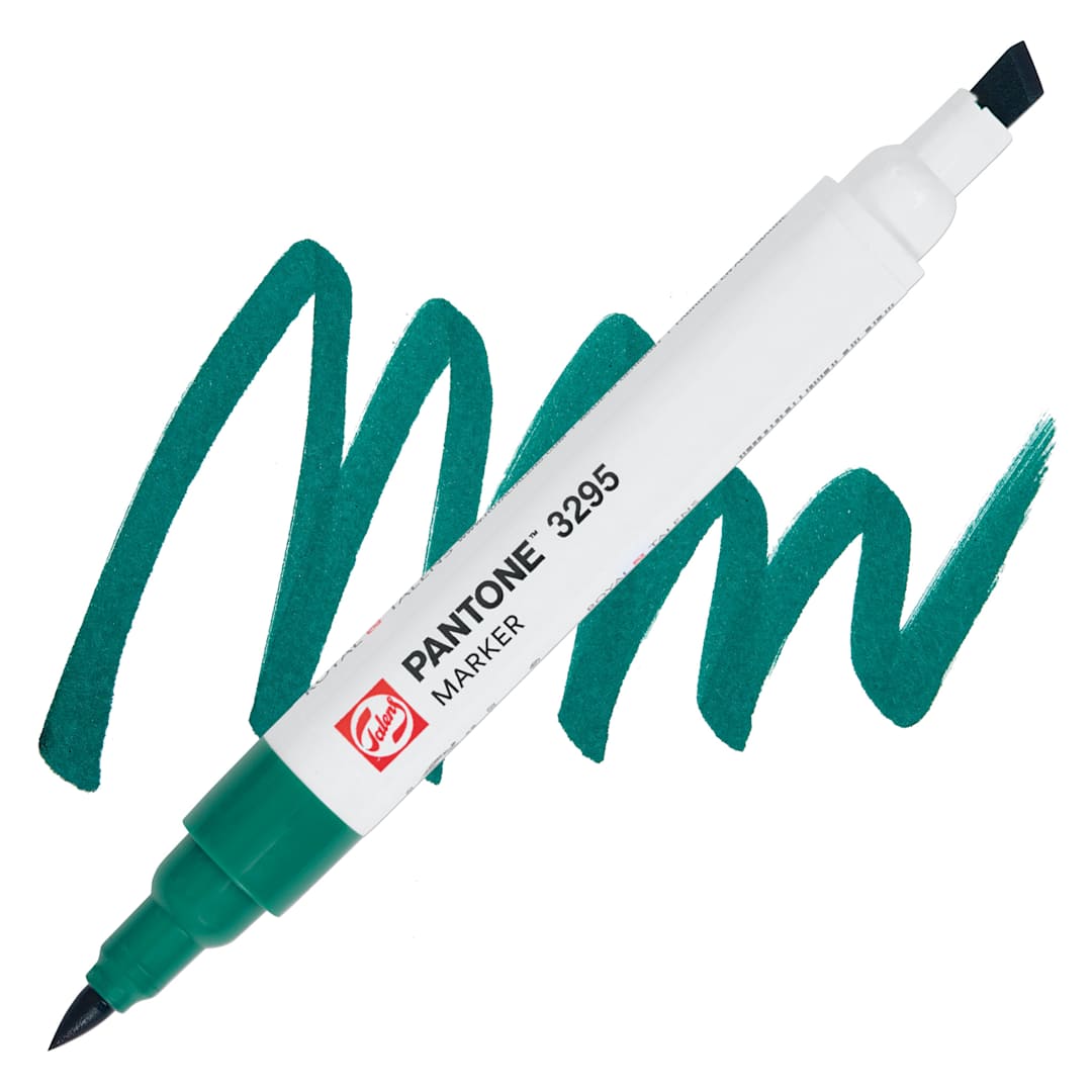 Open in modal - Pantone Dual Tip Marker - 3295, swatch and marker