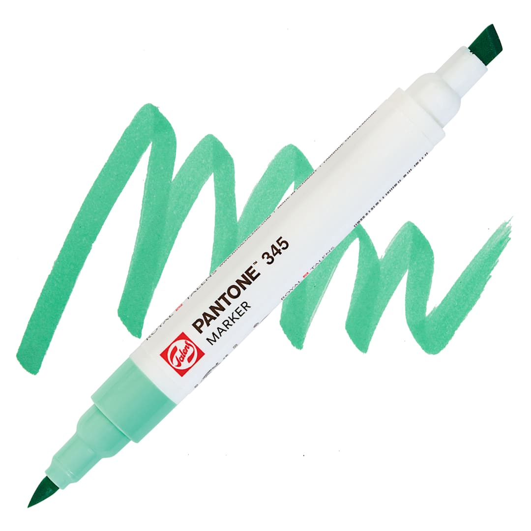 Open in modal - Pantone Dual Tip Marker - 345, swatch and marker