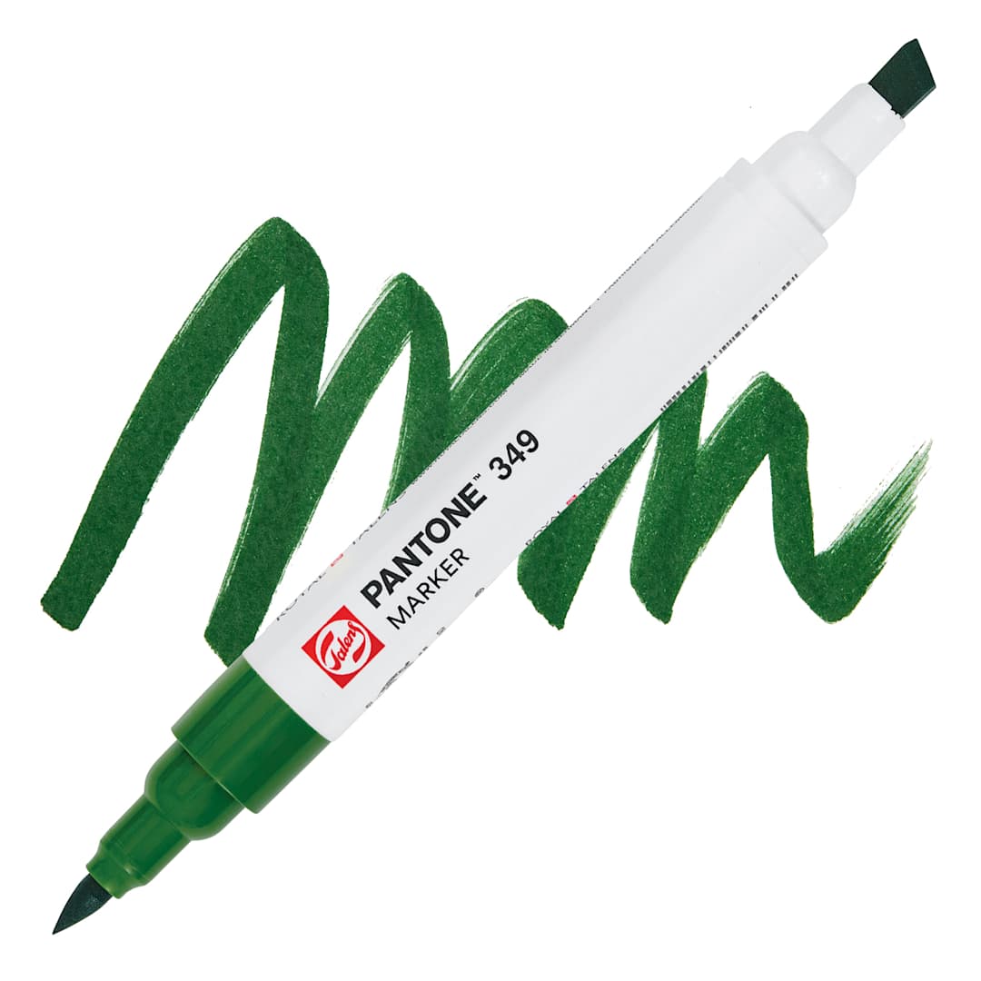Open in modal - Pantone Dual Tip Marker - 349, swatch and marker