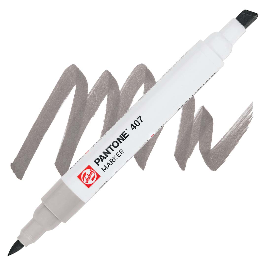 Open in modal - Pantone Dual Tip Marker - 407, swatch and marker