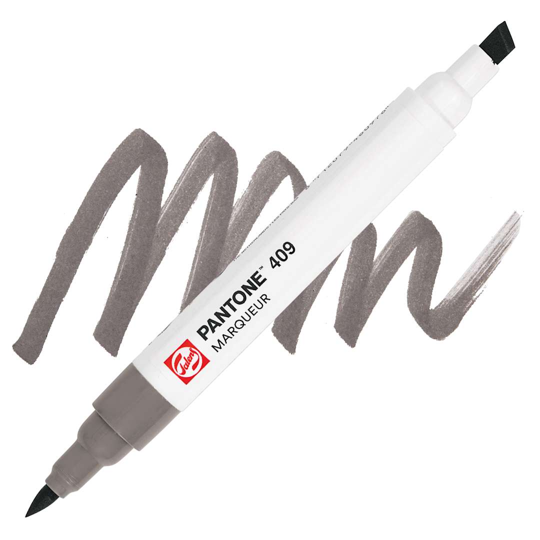 Open in modal - Pantone Dual Tip Marker - 409, swatch and marker