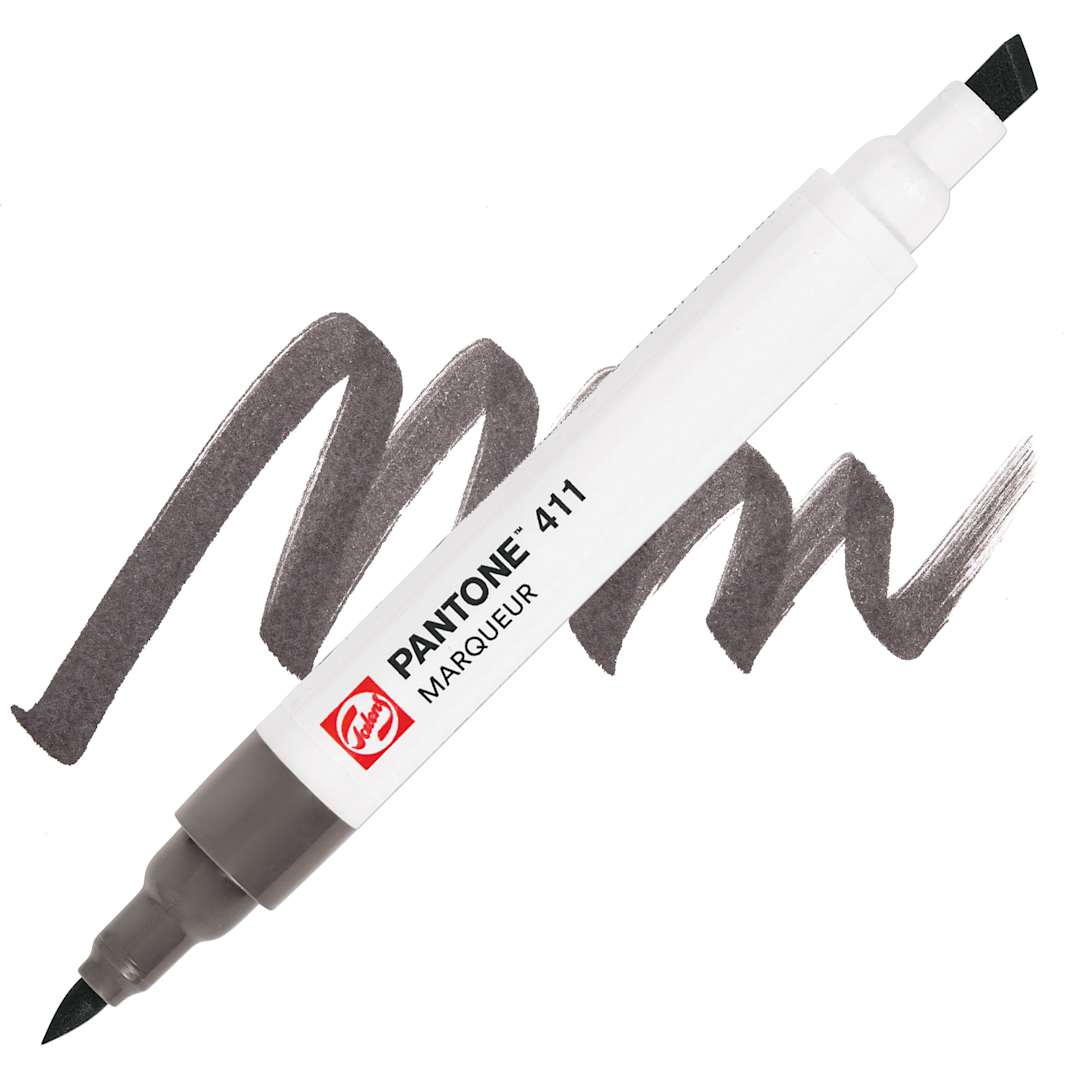 Open in modal - Pantone Dual Tip Marker - 411, swatch and marker
