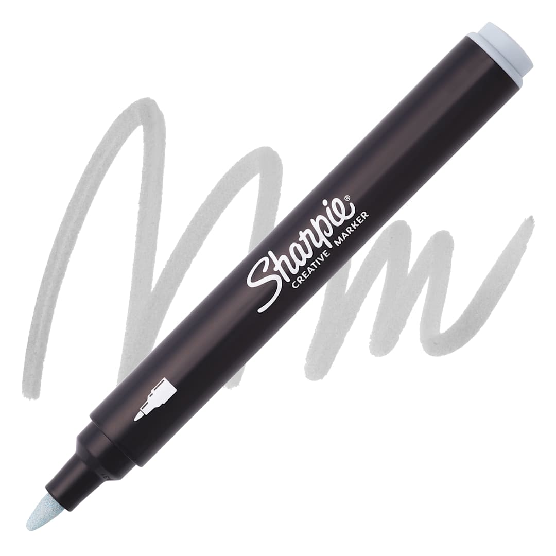 Open in modal - Sharpie Creative Acrylic Marker - Cool Gray, Bullet Tip - Marker and Swatch