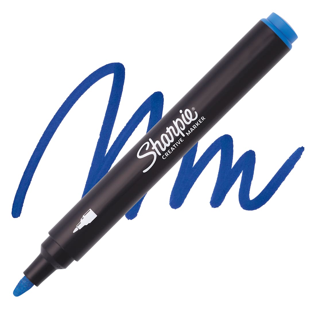 Open in modal - Sharpie Creative Acrylic Marker - Blue, Bullet Tip - Marker and Swatch