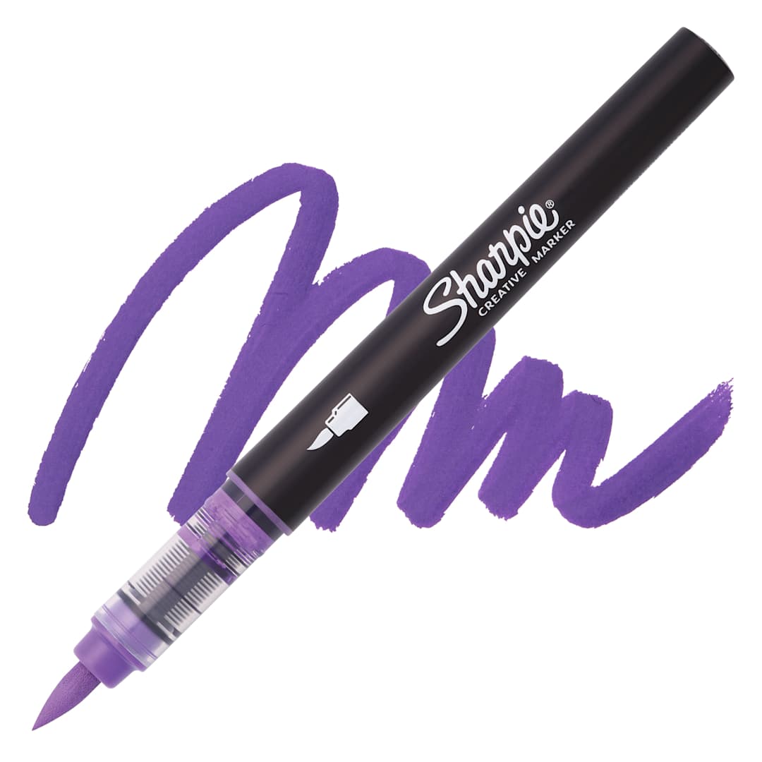 Open in modal - Sharpie Creative Acrylic Marker - Lilac, Brush Tip - Marker and Swatch