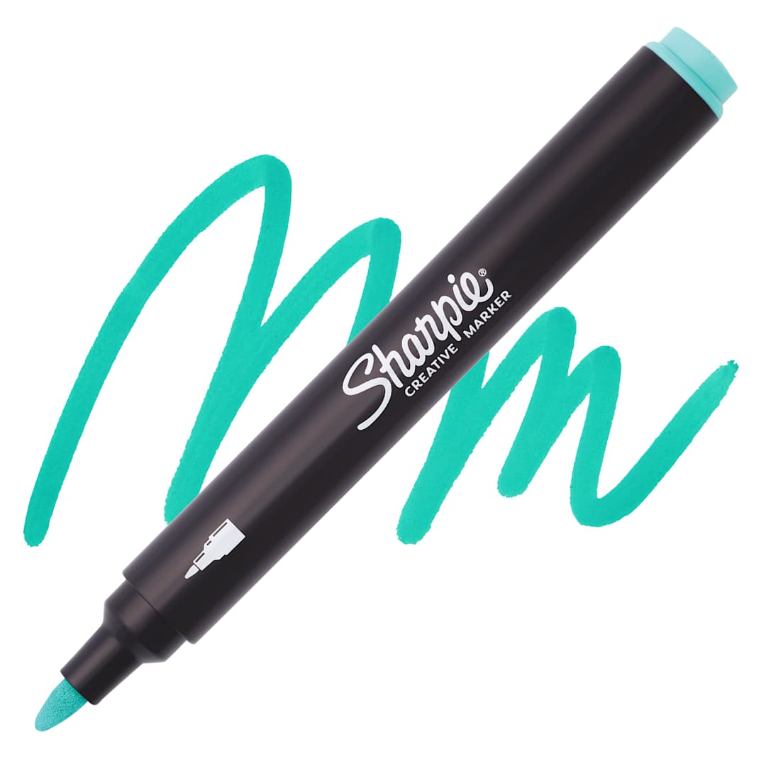 Open in modal - Sharpie Creative Acrylic Marker - Lake Green, Bullet Tip - Marker and Swatch