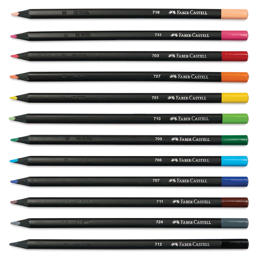 Open in modal - Faber-Castell Black Edition Colored Pencils - Assorted Colors, Set of 12