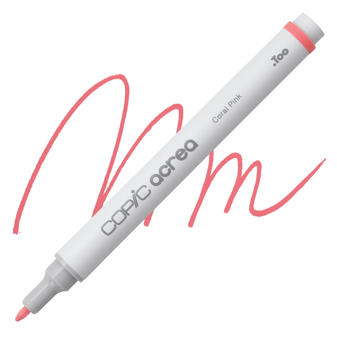 Open in modal - Copic Acrea Paint Marker - Coral Pink 014, marker and swatch