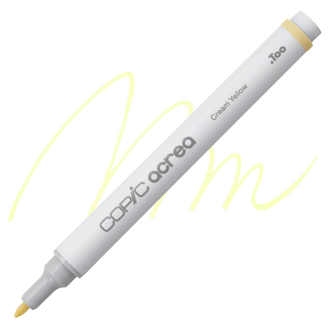 Open in modal - Copic Acrea Paint Marker - Cream Yellow 016, marker and swatch