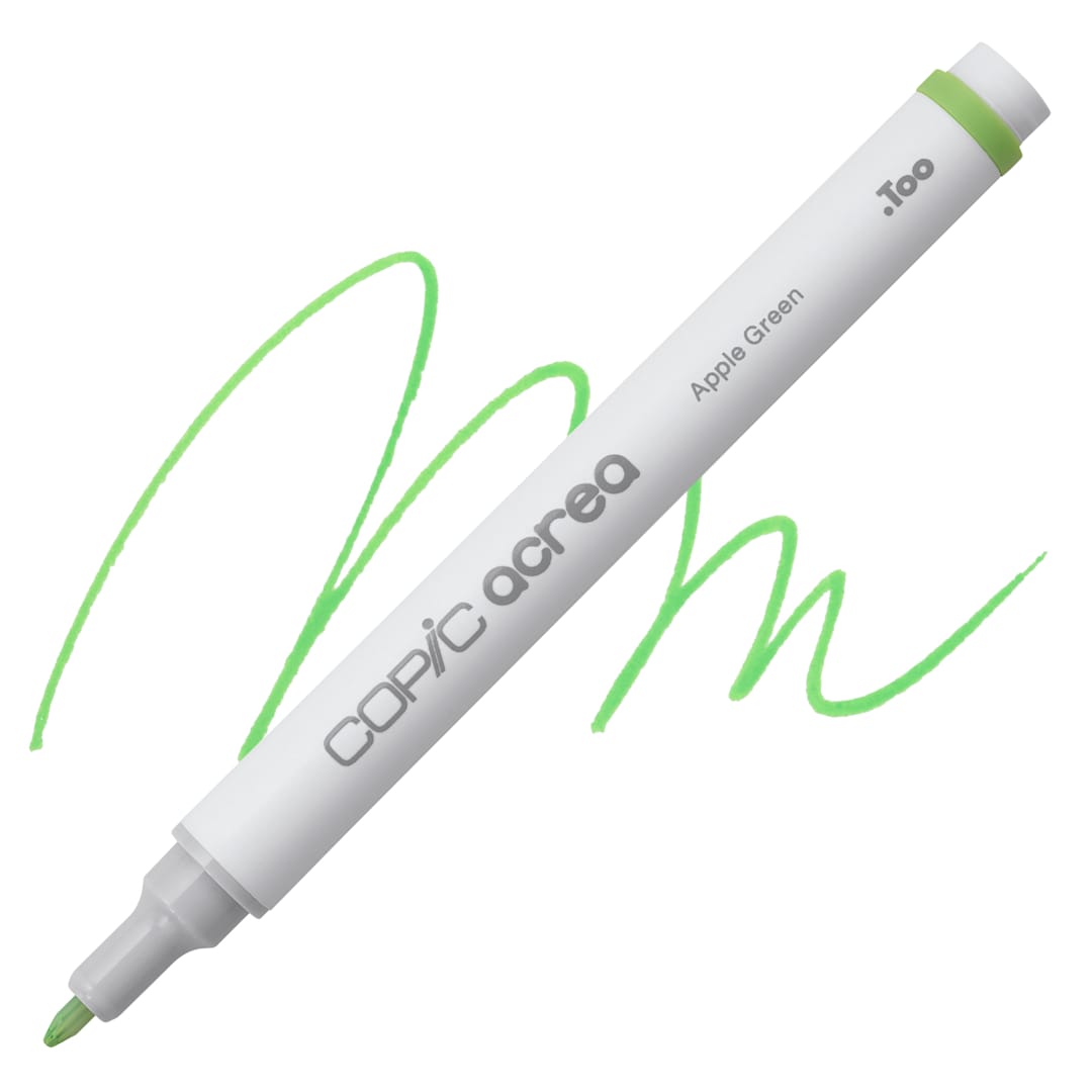 Open in modal - Copic Acrea Paint Marker - Apple Green 017, marker and swatch