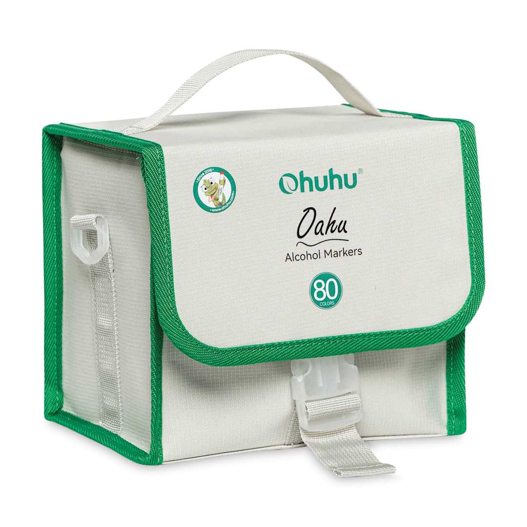 Open in modal - Ohuhu Oahu Dual-Tip Marker Set - Set of 80, Assorted, front of case