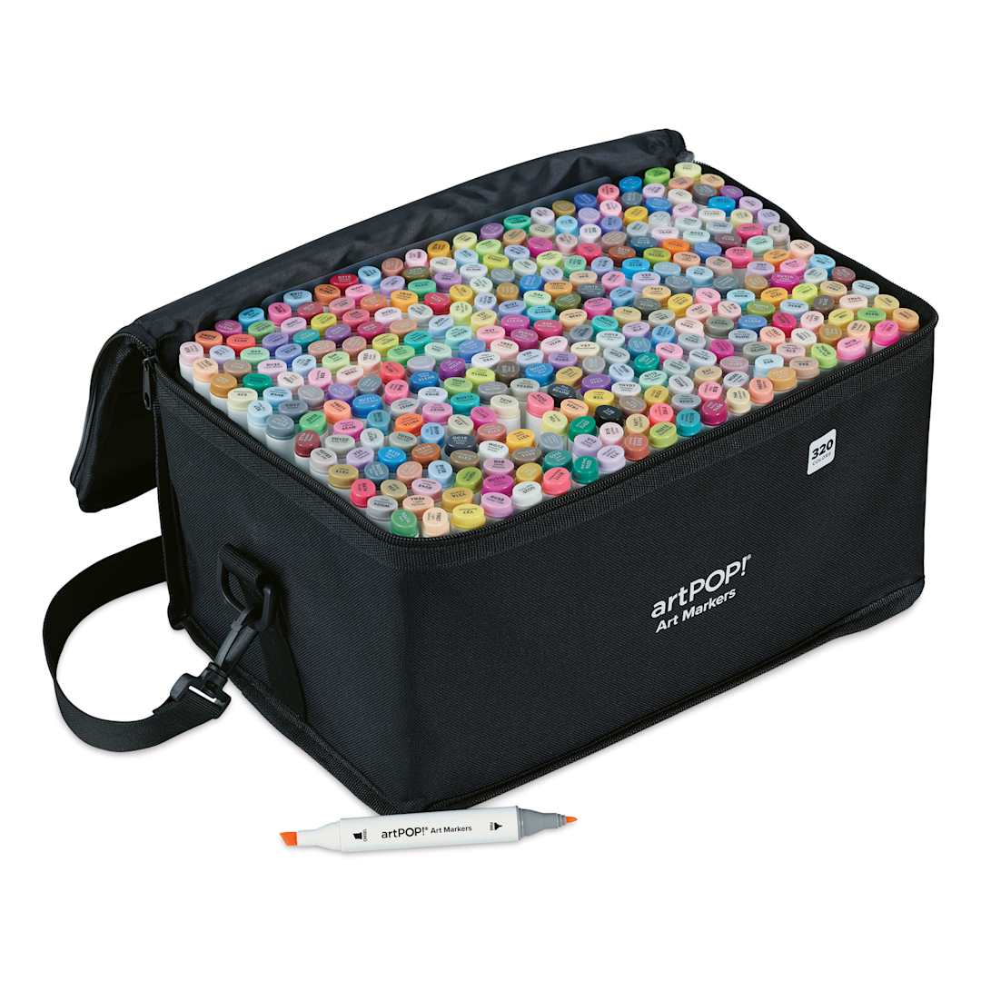 Open in modal - artPOP! Chisel and Fine Dual Tip Alcohol Art Marker Set - Set of 321, Assorted, open packaging