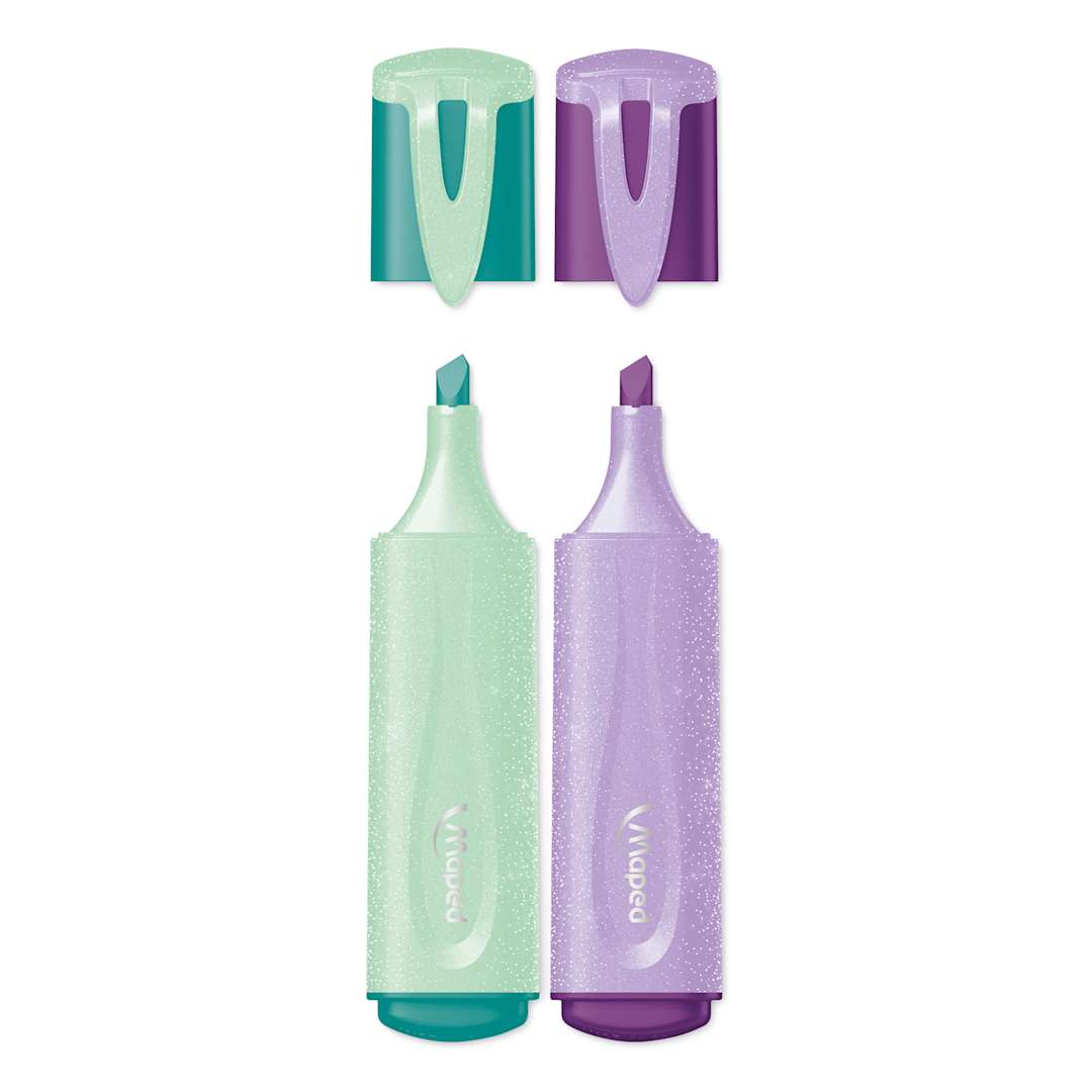 Open in modal - Maped Fluo Peps Highlighters - Set of 2, Pastel Glitter