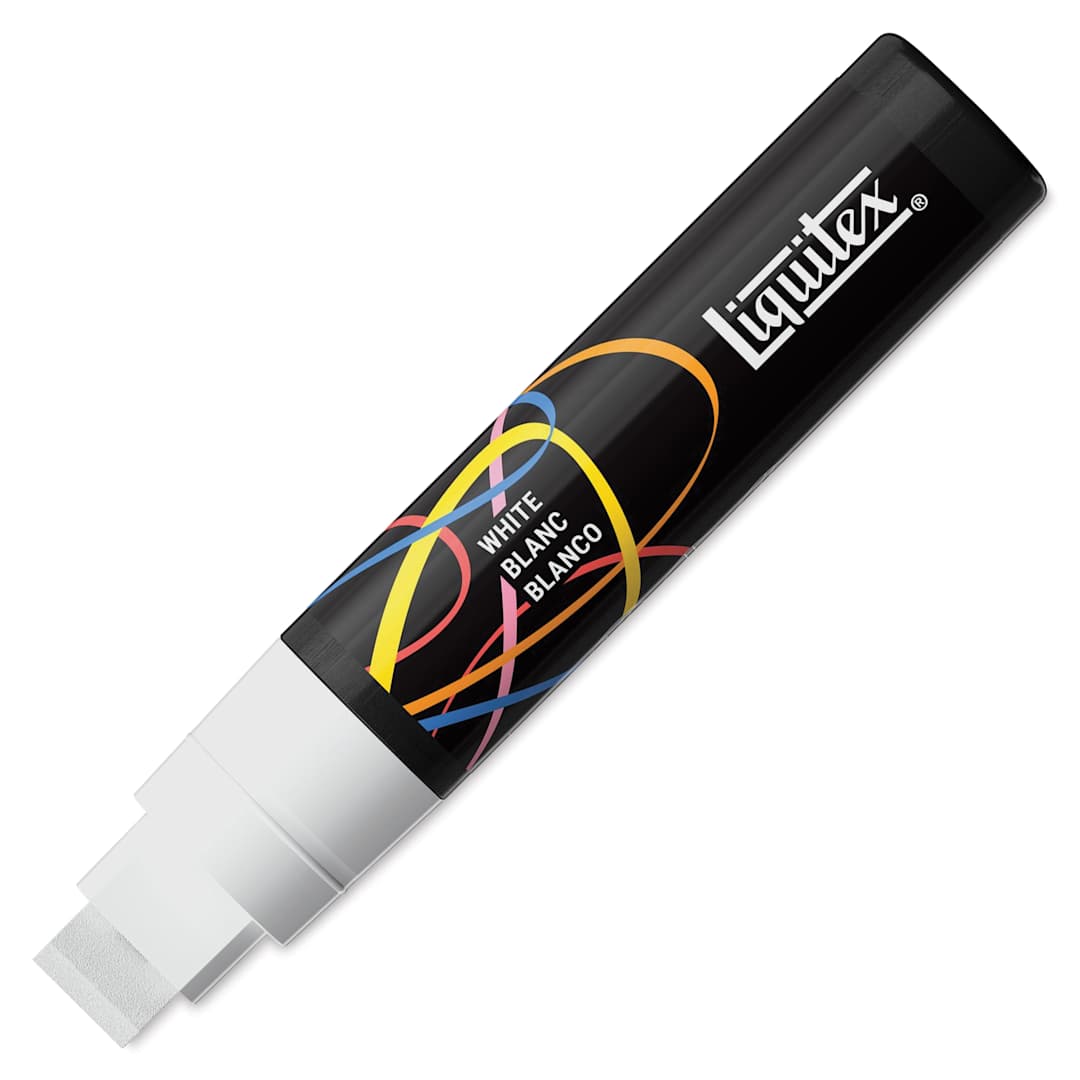 Open in modal - Liquitex Marker - White, Chisel Tip, 15 mm