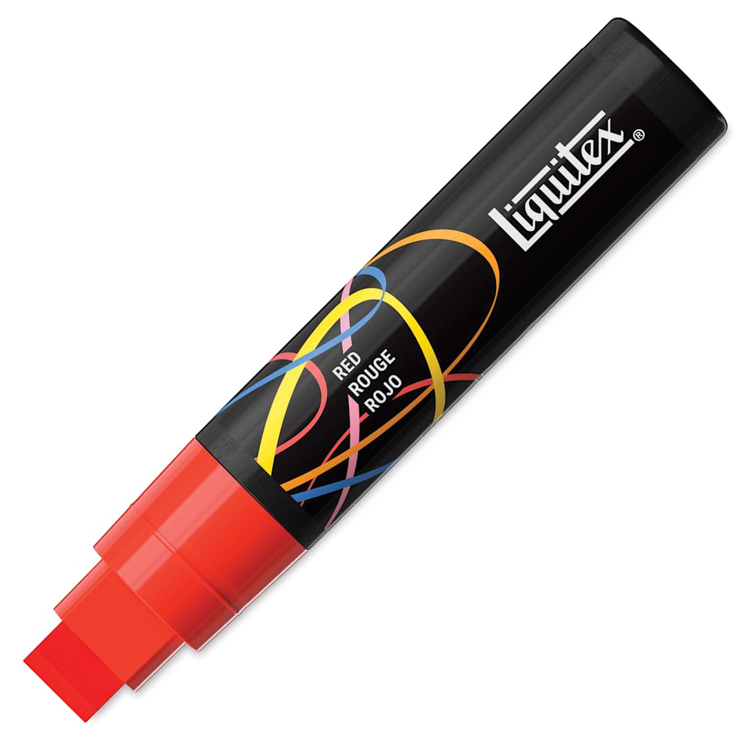 Open in modal - Liquitex Marker - Red, Chisel Tip, 15 mm