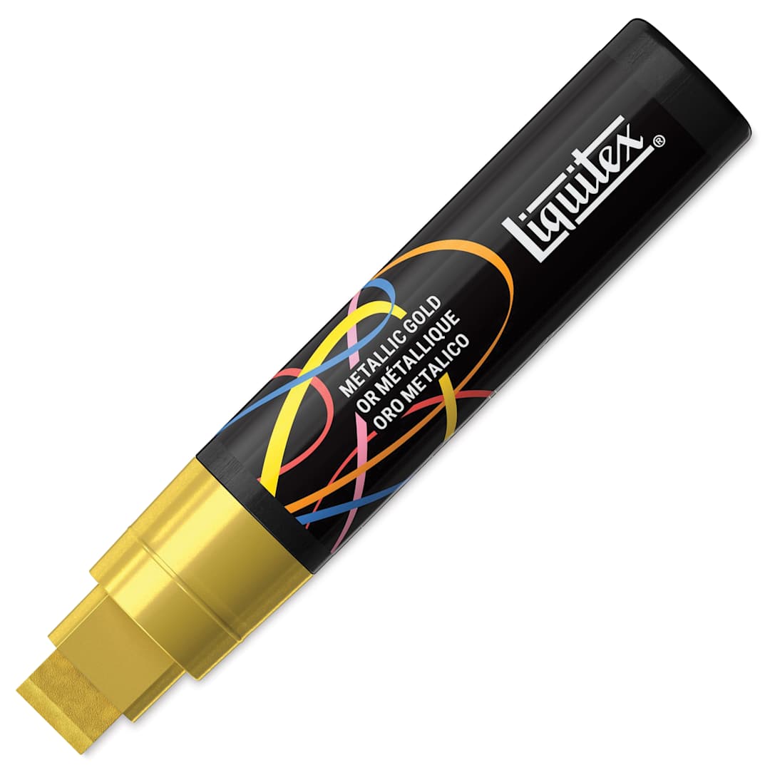 Open in modal - Liquitex Marker - Metallic Gold, Chisel Tip, 15 mm