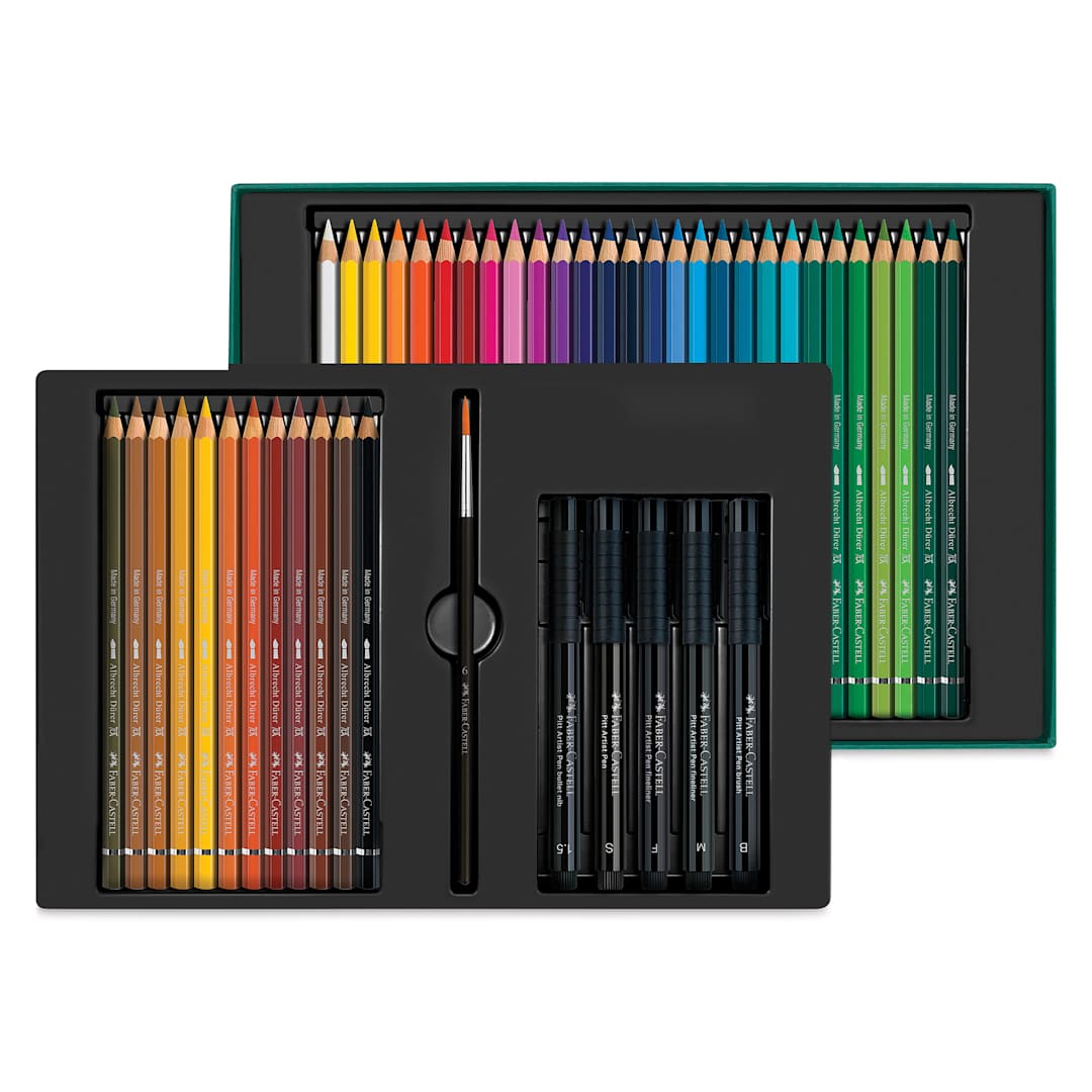 Open in modal - Faber-Castell Albrecht Dürer & Pitt Artist Pen Gift Set - Set of 46, contents