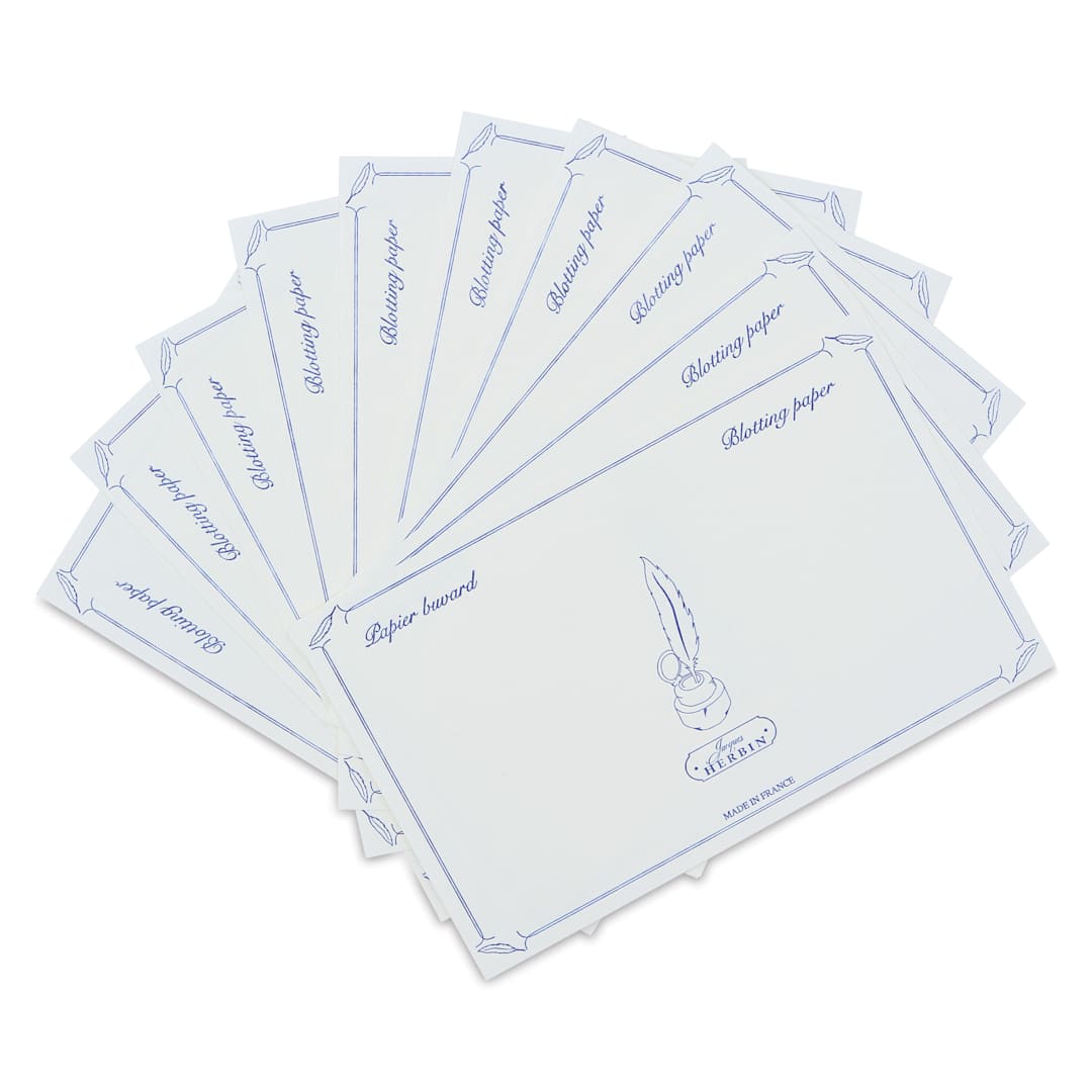 Open in modal - Herbin Blotter Paper - Pkg of 10 Sheets, fanned out