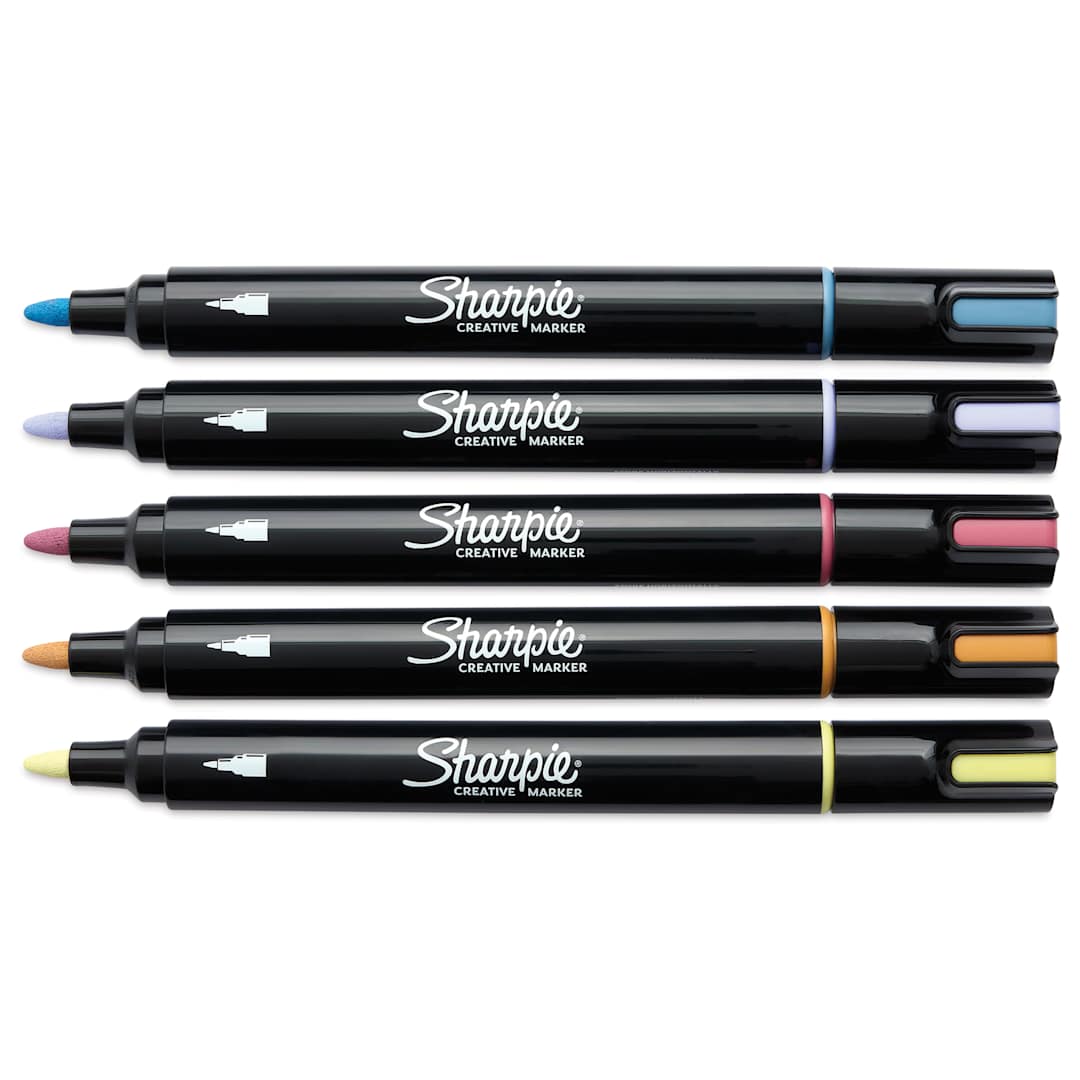 Open in modal - Sharpie Creative Acrylic Markers - Set of 5, Warm Tones, Bullet Tip