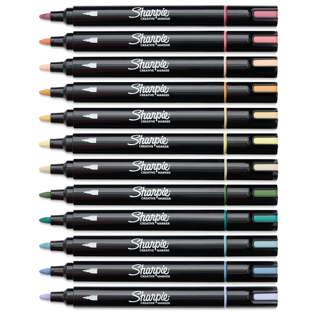Open in modal - Sharpie Creative Acrylic Markers - Set of 12, Warm Tones, Bullet Tip