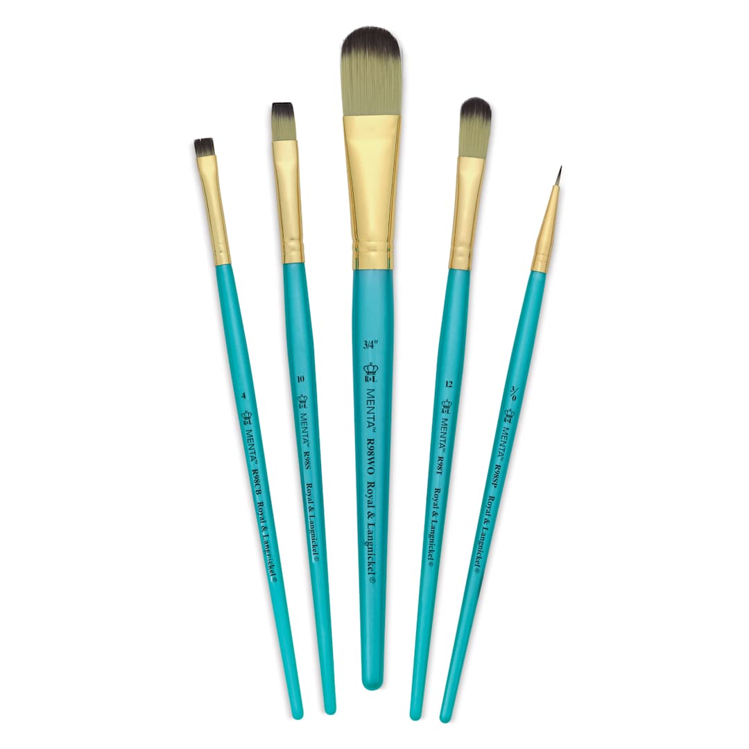Open in modal - Royal & Langnickel Menta Synthetic Blend Acrylic Brush Set