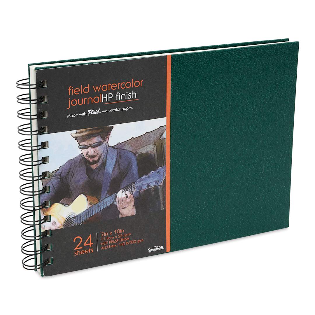 Open in modal - Fluid Watercolor Journal - Hot Press, 7" x 10", with label