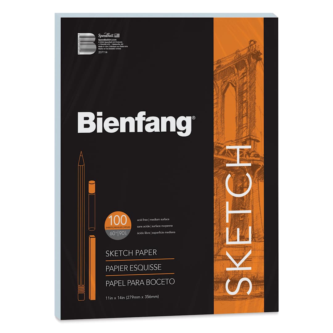 Open in modal - Bienfang Sketch Paper - Pkg of 100 Sheets, 11" x 14"