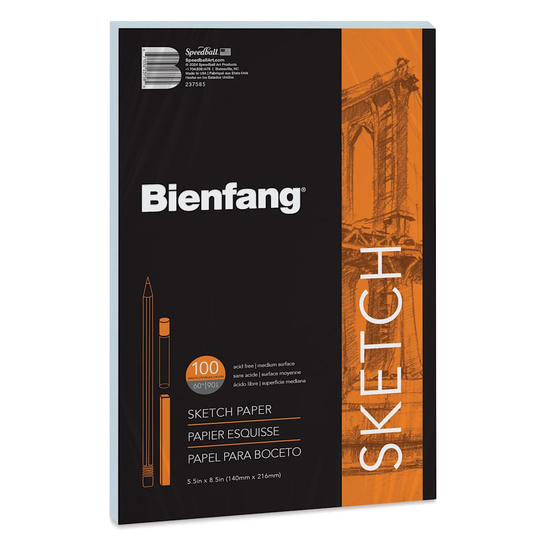 Open in modal - Bienfang Sketch Paper - Pkg of 100 Sheets, 5-1/2" x 8-1/2"